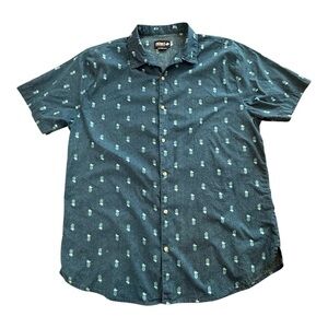 Trunks Casual Button Down Hawaiian Pineapple Shirt Soze XXL